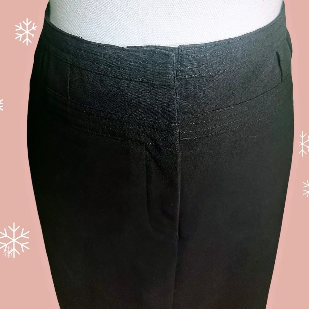 Sandro Sportswear Black Midi Pencil Skirt With Zip Fly & Belt Loops Size 12